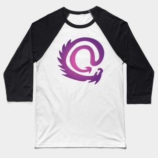 Purple And Hot Pink Vignette @ At Sign Symbol Cyber Dragon Design Baseball T-Shirt